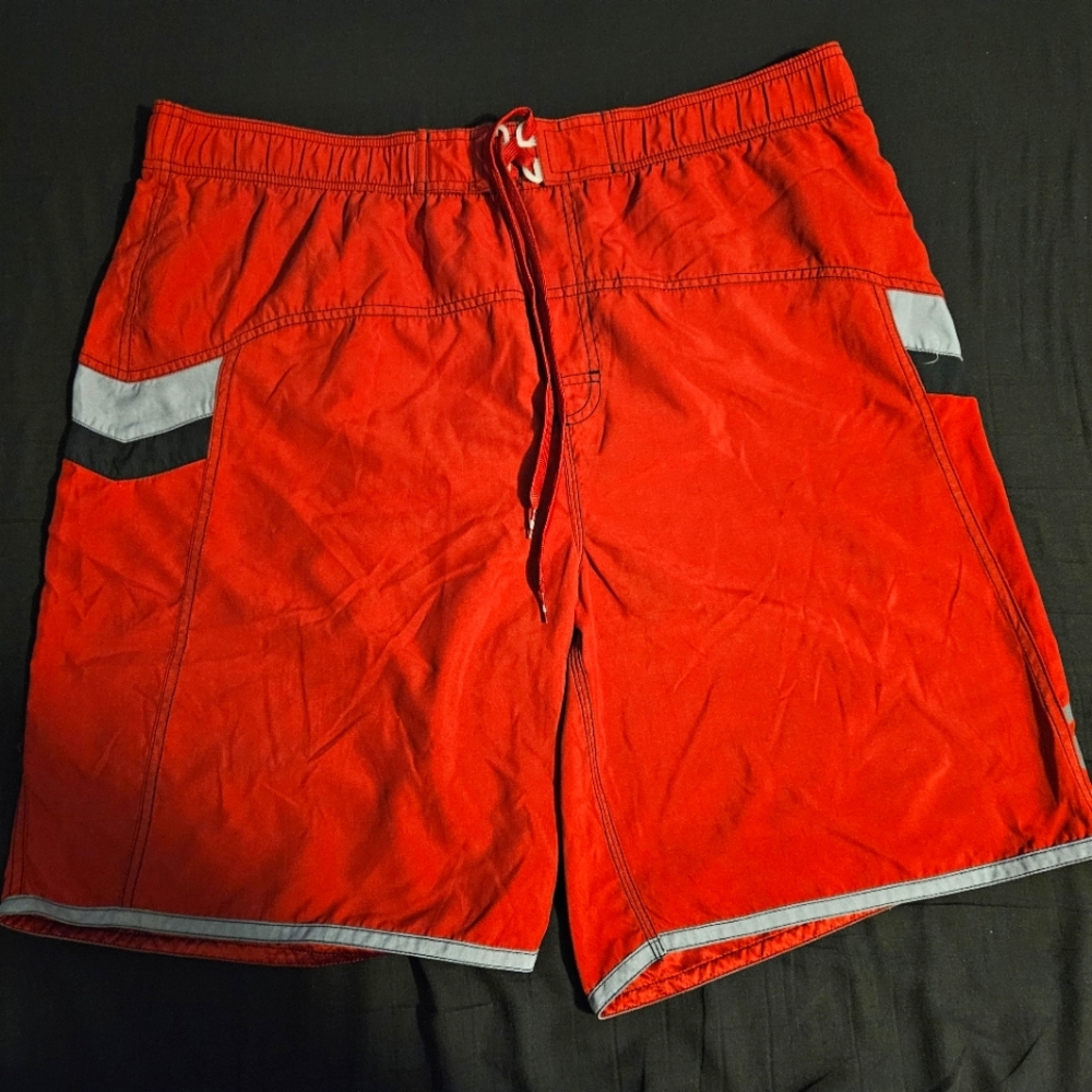 Men's Gotcha Gear Red Swim Trunks XL NWT